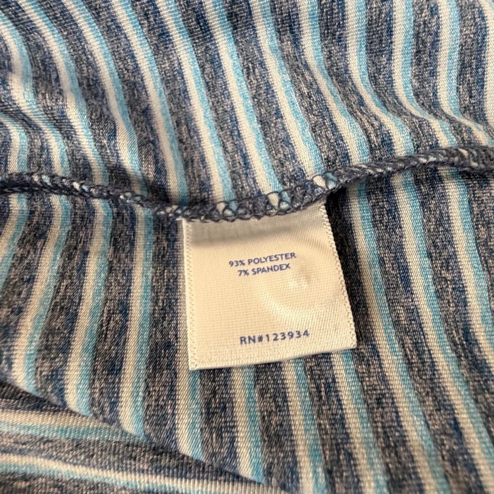 Southern Tide Blue Stripe Cotton Polo Shirt Men's XL Preppy Golf Sporty Casual - Picture 7 of 8